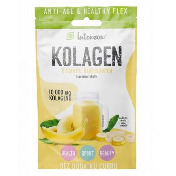 Intenson Colagen + Acid hialuronic aromă de banane, 11,1 g