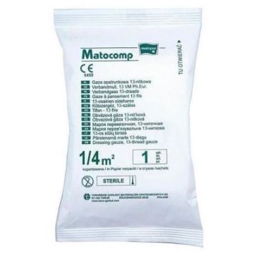 Matocomp pansament steril tifon 17 fire 1m2, 1 buc