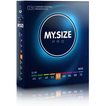My Size PRO, prezervative 57mm, 3 bucăți