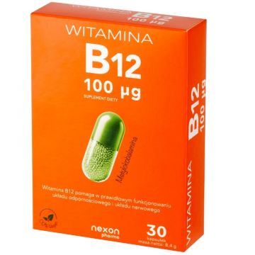 Nexon Pharma Vitamina B12 100 mcg, 30 capsule