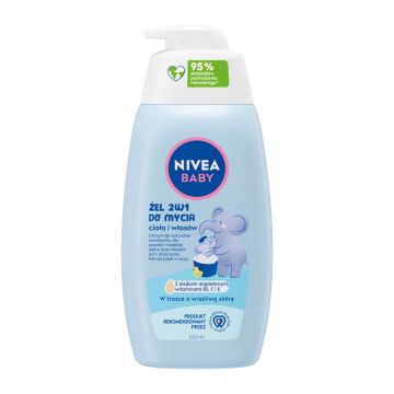 Nivea Baby el 2in1 spălare pentru corp și păr, 500ml