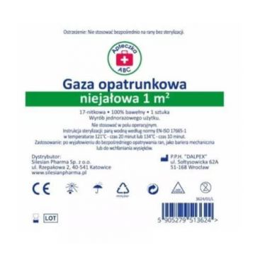 Pansament de tifon nesteril, 17 fire, trusă de prim ajutor ABC, 1 m2, 1 buc