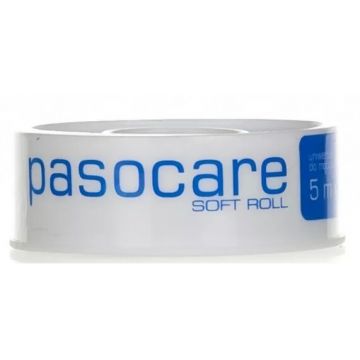 Pasocare Plaster, nețesut pe rolă, 5m x 1.25cm, rolă moale, 1 buc - Durată lungă de viață!