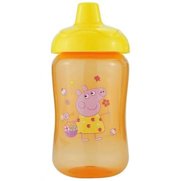 Peppa Pig, Sticlă cu gura de scurgere pentru copii 6m+, 1 buc