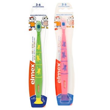 Periuță de dinți Elmex pentru copii 3-6 ani Soft cu ventuză 1 buc