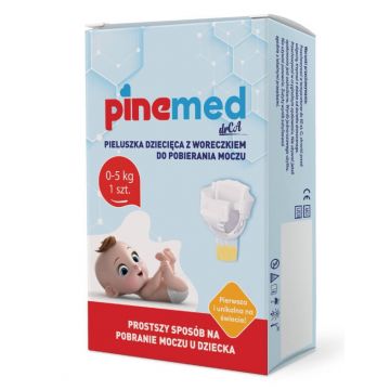 Pinemed Scutece cu sac de colectare a urinei pentru copii 0-5 kg, 1 buc