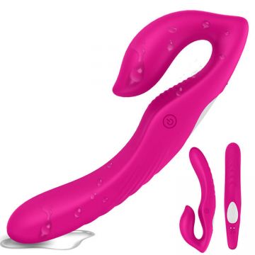 S-Hande Nami Vibrator flexibil multifuncțional pentru cupluri cu 9 moduri de vibrație Red Rose
