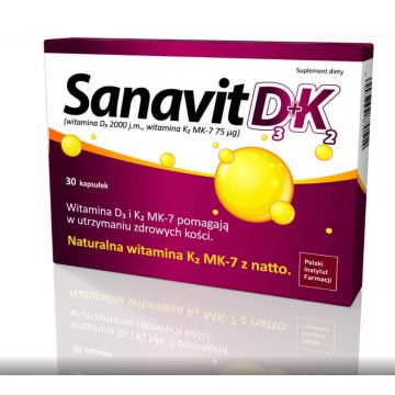 Sanavit D3 + K2, 30 capsule