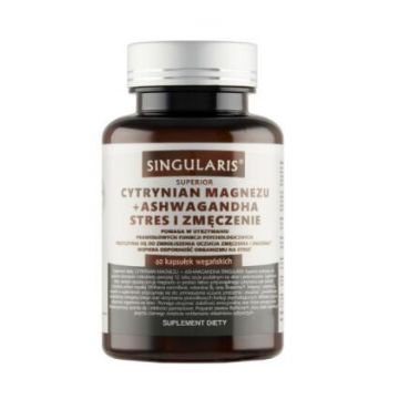 Singularis Citrat de magneziu + Ashwagandha Stres și oboseală, 60 capsule
