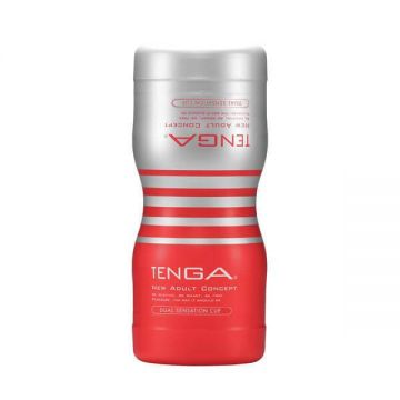 Tenga Dual Sensation Cup Masturbator de unică folosință cu două găuri Medium