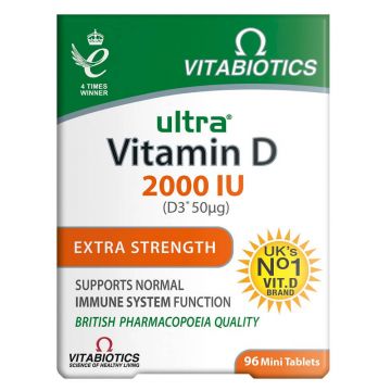 Vitabiotics Ultra Vitamina D 2000IU, 96 comprimate