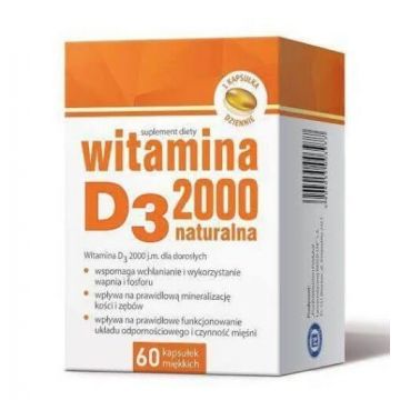 Vitamina D3 2000, 60 capsule