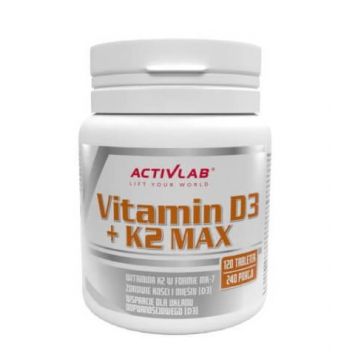 Vitamina D3 + K2 MAX, 120 comprimate