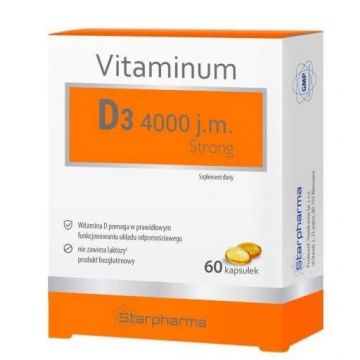 Vitaminum D3 4000 UI. Puternic, 60 capsule