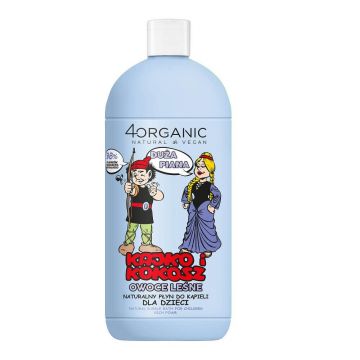 4organic Kajko i Kokosz Loțiune de baie naturală pentru copii Spumă mare, 500 ml