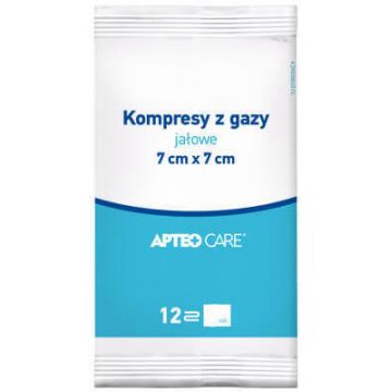Apteo Care compresă de tifon sterilă 7 cm x 7 cm 1 pachet de 3 bucăți