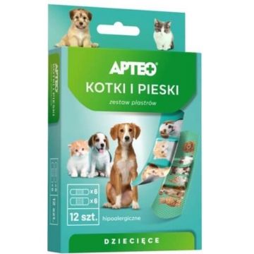 Apteo Care Plasturi pentru copii pentru câini și pisici, 12 bucăți