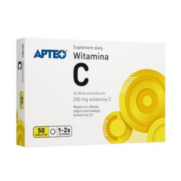 Apteo Vitamina C 200mg, 50 comprimate