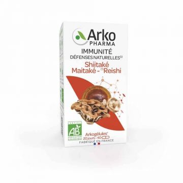 Arkopharma Arkocapsule Shiitake Maitake Reishi Organic x40 capsule