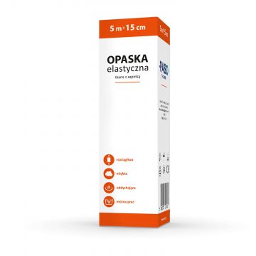 Bandă elastică țesută cu fermoar, 5m x 15cm, 1 buc