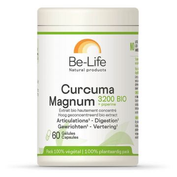 Be-Life Turmeric Magnum + Piperină organică 60 Gelule 3200 mg