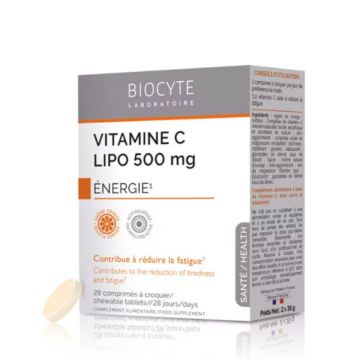 Biocyte Health Vitamina C Lipo 500 mg Energie 2x14 comprimate masticabile