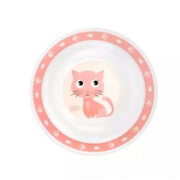 Canpol Babies Bol din plastic 4/412 Pisoi, roz, 1 buc.