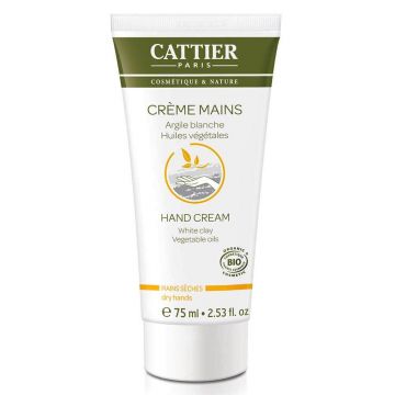 Cattier Argilla Cremă organică pentru mâini uscate Le Blanc 75ml
