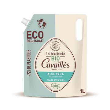 Cavaillès Eco Refill Gel de baie Aloe Vera Bio Sensitive Skin 1L