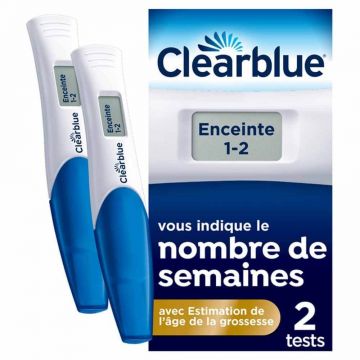 Clearblue Test de sarcină digital cu estimator de vârstă în timpul sarcinii, 2 teste, P&G Health France