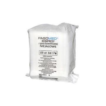 Comprese nesterile Pasomed 17 fire 8 straturi 5x5cm 1 pachet (100 bucăți)