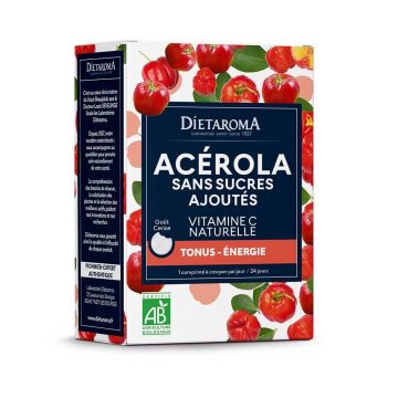 Dietaroma Acerola fără zahăr adăugat Energia Tonus 24 comprimate