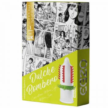 Egzo Dulche Bombero Prezervativ cu vârfuri de mângâiere și file Medium, 1 buc