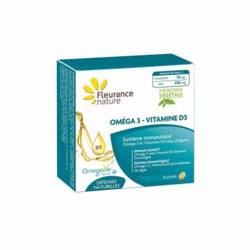 Fleurance Nature Omega 3 și Vitamina D3 30 capsule