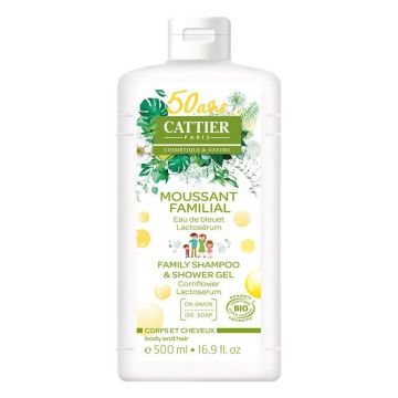 Gel de duș Cattier Moussant Familial Corps Et Cheveux Bio 500ml