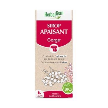 Herbalgem Organic Throat Soother Syrup Throat 150 ml