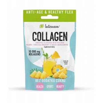 Intenson Colagen + acid hialuronic aromă de ananas, 11,4 g