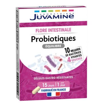 Juvamine PROBIOTICS BALANȚĂ 4 tulpini Digestie 15 capsule