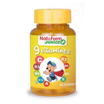 Nat&Form 9 Vitamine Junior 60 Gummies