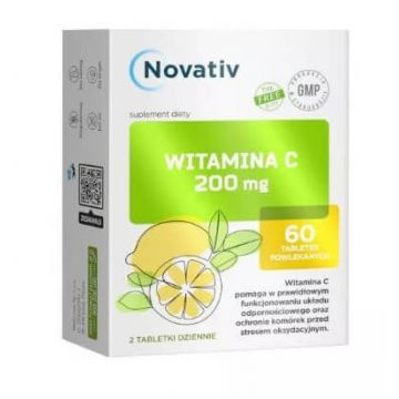 Novativ Vitamina C 200 mg, 60 comprimate