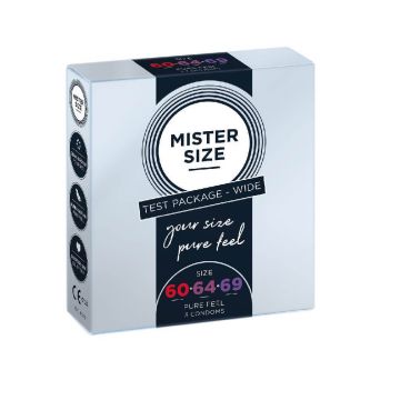 Prezervative Mister Size pentru 60mm 64mm 69mm, 3 bucăți