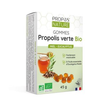 Propos'Nature Gumă Propolis Miere și Eucalipt Bio 45g