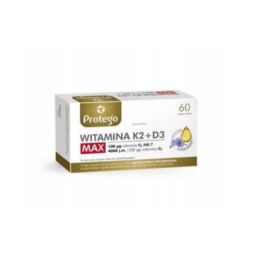 Protego Vitamina K2 + D3 Max, 60 capsule