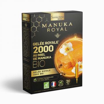 Santarome Royal jelly 2000mg Miere organică de Manuka 20 bulbi