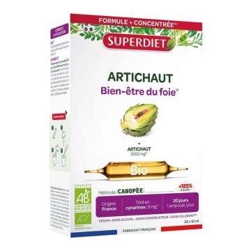 Superdiet Anghinare Bio Sănătate hepatică 20 flacoane Bien-Être Du Foie 15ml
