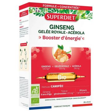 Superdiet Ginseng Royale Acerola Organic Energy Booster 20x10ml
