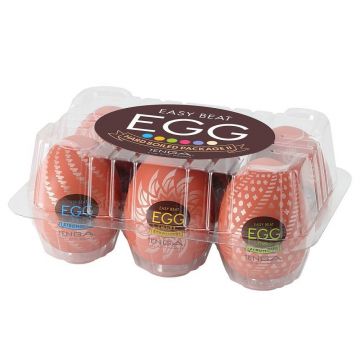 Tenga Easy Beat Egg Hard Boiled Package II Set de 6 masturbatoare de unică folosință în formă de ou
