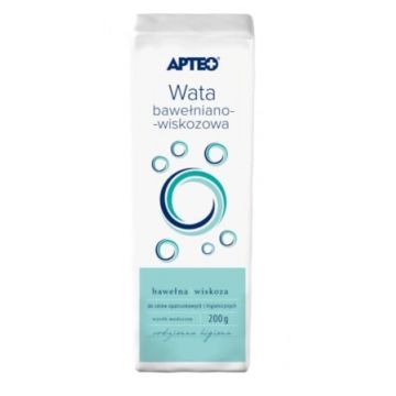 Vată de bumbac și viscoză, Apteo Care, 200g, 1 buc