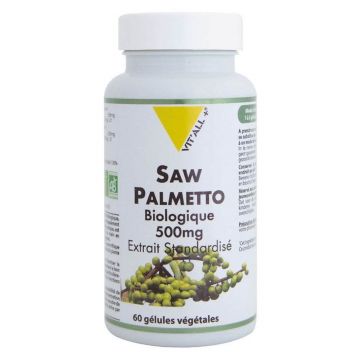 Vit'All+ Organic Saw Palmetto 500 mg 60 capsule vegetariene