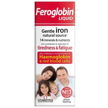 Vitabiotics Feroglobin lichid Supliment alimentar de feroglobină, 200 ml